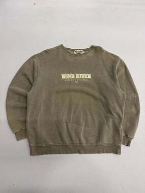 Vintage 90s Brown Wind River Outfitting Co. Crewneck Sweatshirt